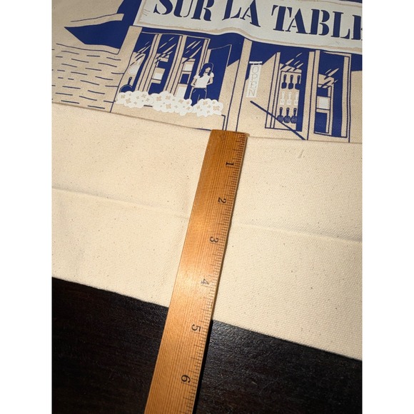 Sur La Table Heritage Canvas Shopper Tote Pike Place Market Seattle Graphic Bag - Picture 4 of 6